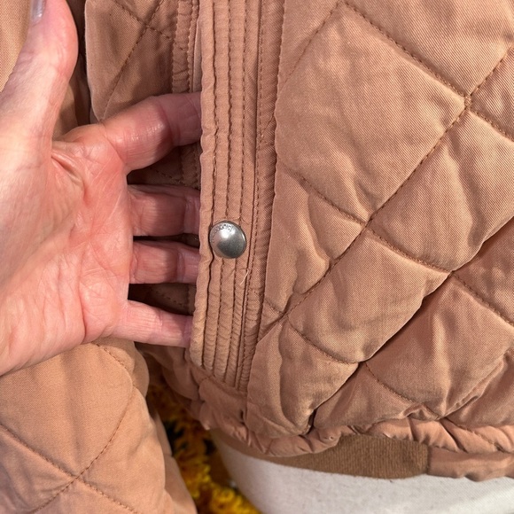 BLANKNYC Women's Quilted Bomber Jacket in Salmon - Picture 4 of 12